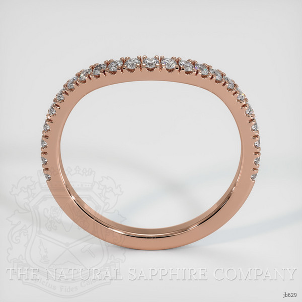 14K Rose Gold Diamond Pave Wedding Band
