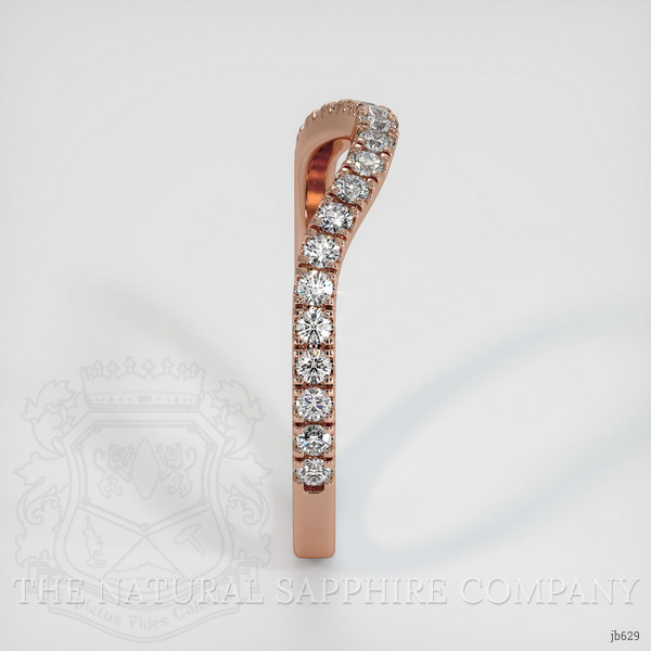 14K Rose Gold Diamond Pave Wedding Band