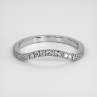 14K White Gold Diamond Pave Wedding Band Video