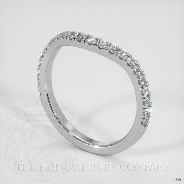 14K White Gold Diamond Pave Wedding Band