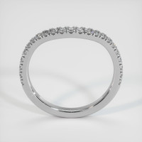 14K White Gold Diamond Pave Wedding Band Image