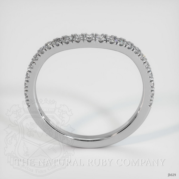 14K White Gold Diamond Pave Wedding Band