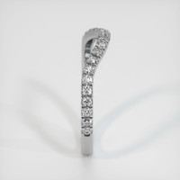14K White Gold Diamond Pave Wedding Band Image