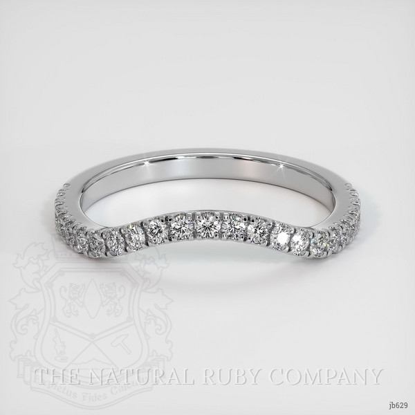 18K White Gold Diamond Pave Wedding Band