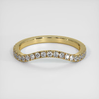 14K Yellow Gold Diamond Pave Wedding Band Video