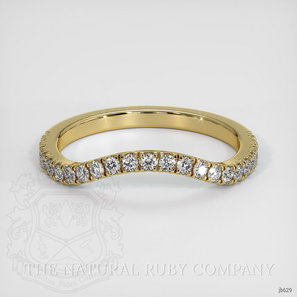 14K Yellow Gold Diamond Pave Wedding Band
