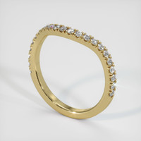 14K Yellow Gold Diamond Pave Wedding Band Image