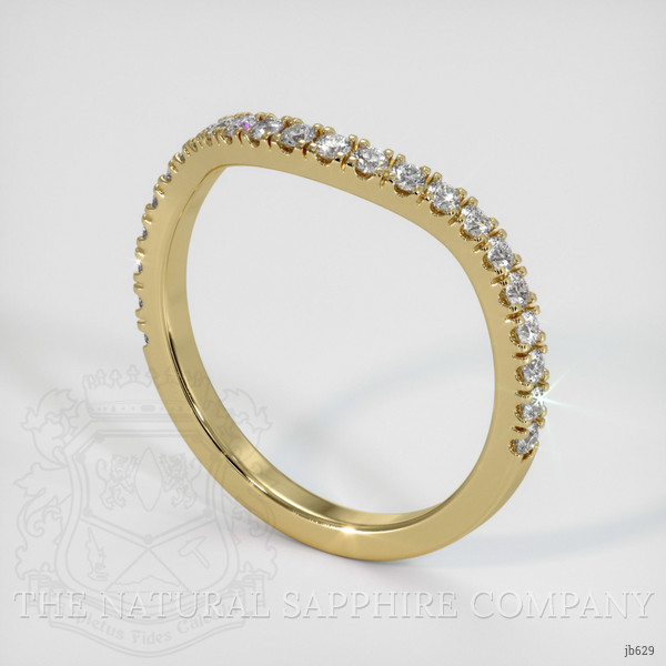 14K Yellow Gold Diamond Pave Wedding Band