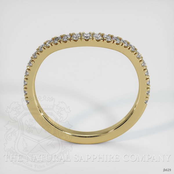 14K Yellow Gold Diamond Pave Wedding Band
