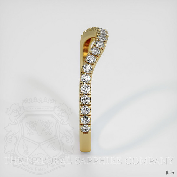 14K Yellow Gold Diamond Pave Wedding Band