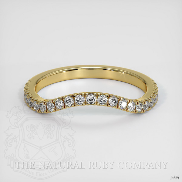 18K Yellow Gold Diamond Pave Wedding Band