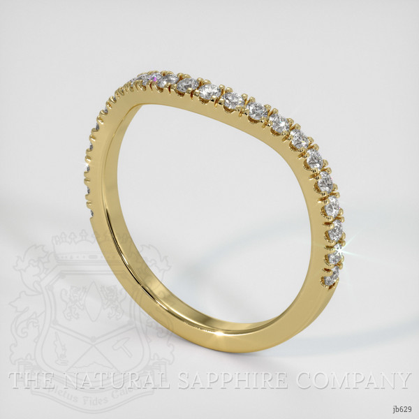 18K Yellow Gold Diamond Pave Wedding Band