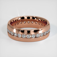 14K Rose Gold Diamond Men's Wedding Band Video