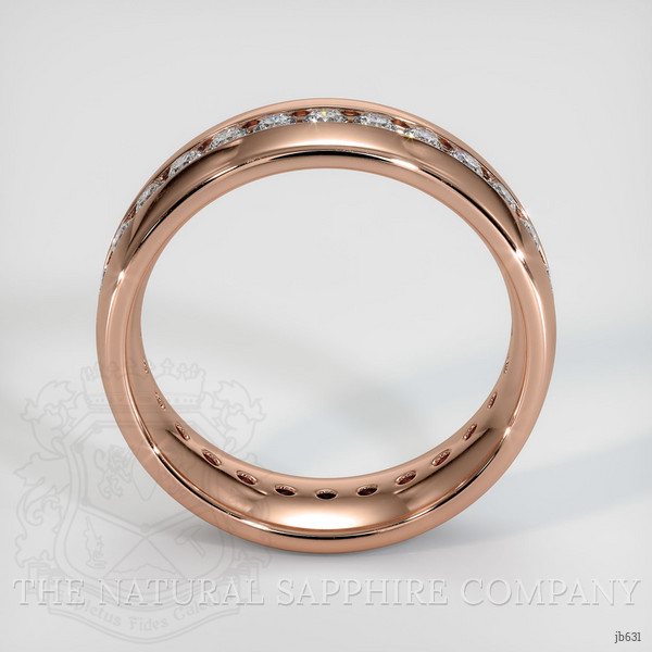 14K Rose Gold Diamond Men's Wedding Band