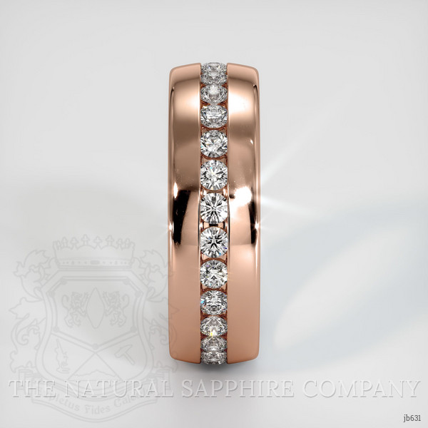 14K Rose Gold Diamond Men's Wedding Band
