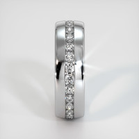 14K White Gold Diamond Men's Wedding Band Image