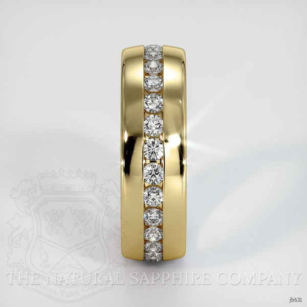 14K Yellow Gold Diamond Men's Wedding Band