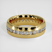 18K Yellow Gold Diamond Men's Wedding Band Video
