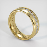 18K Yellow Gold Diamond Men's Wedding Band Image