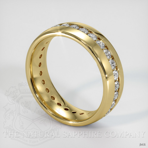 18K Yellow Gold Diamond Men's Wedding Band