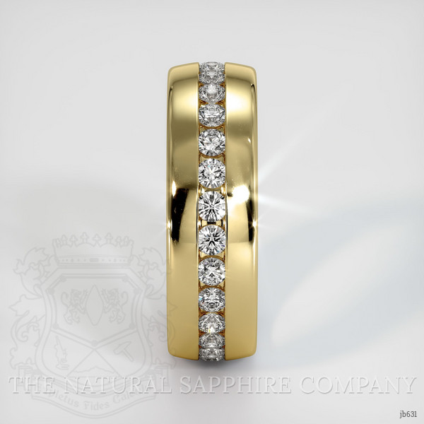18K Yellow Gold Diamond Men's Wedding Band
