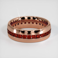 14K Rose Gold Ruby Men's Wedding Band Video