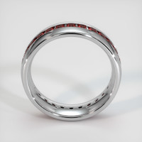 14K White Gold Ruby Men's Wedding Band Image