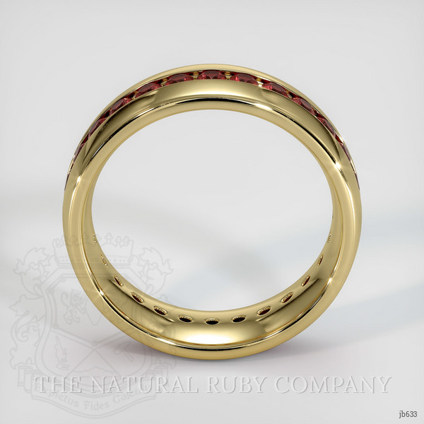 14K Yellow Gold Ruby Men's Wedding Band