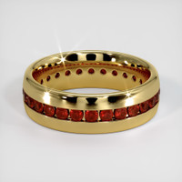 18K Yellow Gold Ruby Men's Wedding Band Video
