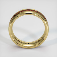 18K Yellow Gold Ruby Men's Wedding Band Image