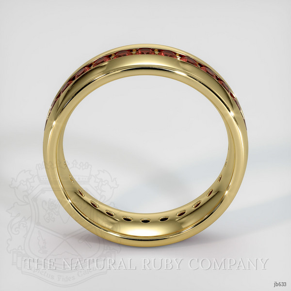 18K Yellow Gold Ruby Men's Wedding Band