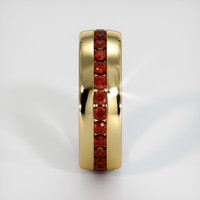 18K Yellow Gold Ruby Men's Wedding Band Image