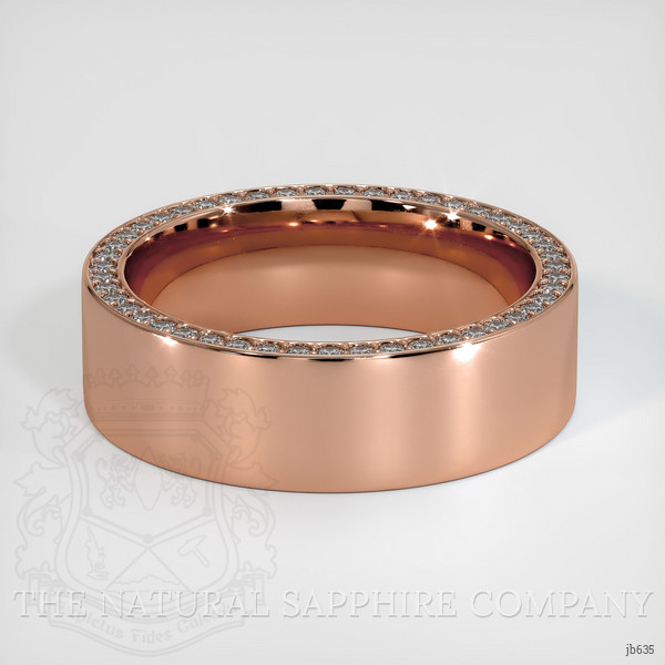 14K Rose Gold Diamond Men's Wedding Band
