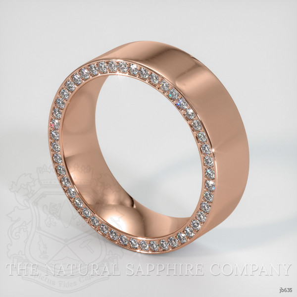 14K Rose Gold Diamond Men's Wedding Band