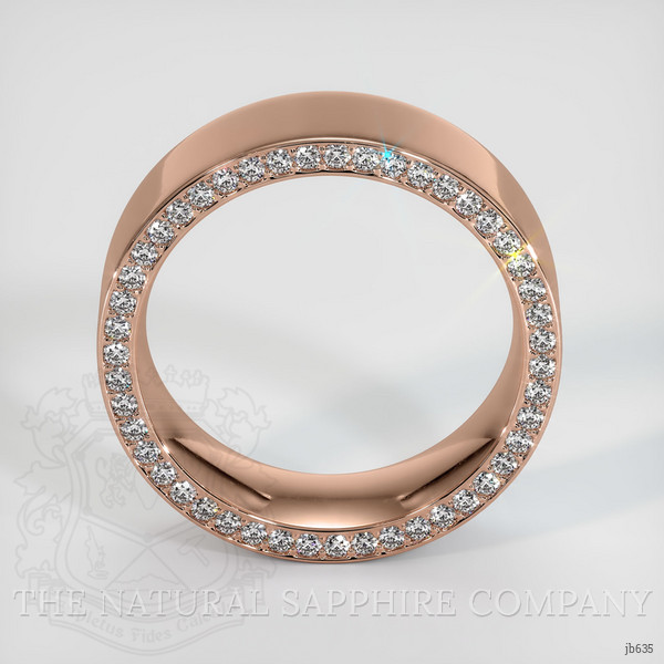 14K Rose Gold Diamond Men's Wedding Band
