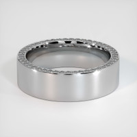 18K White Gold Diamond Men's Wedding Band Video