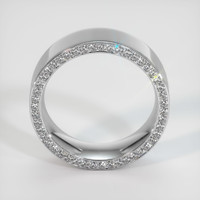 18K White Gold Diamond Men's Wedding Band Image