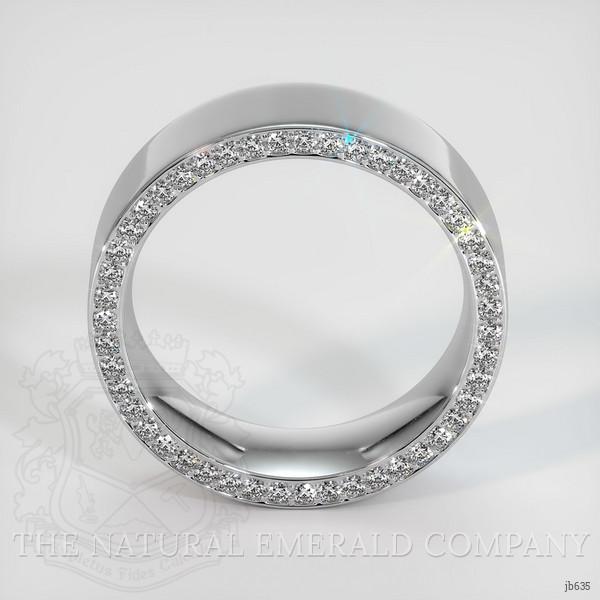 18K White Gold Diamond Men's Wedding Band