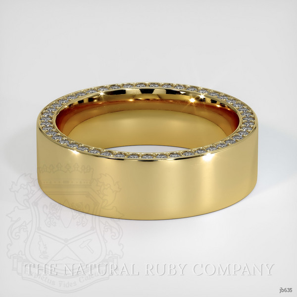14K Yellow Gold Diamond Men's Wedding Band