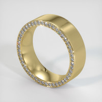 14K Yellow Gold Diamond Men's Wedding Band Image