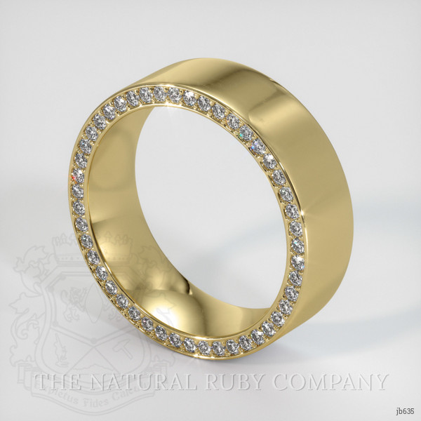 14K Yellow Gold Diamond Men's Wedding Band