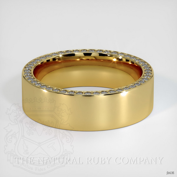 18K Yellow Gold Diamond Men's Wedding Band