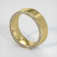 18K Yellow Gold Diamond Men's Wedding Band Image