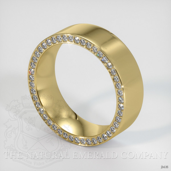 18K Yellow Gold Diamond Men's Wedding Band