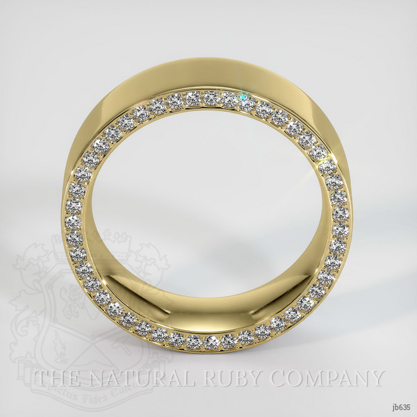 18K Yellow Gold Diamond Men's Wedding Band