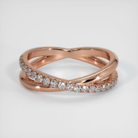 14K Rose Gold Diamond Pave Wedding Band Video