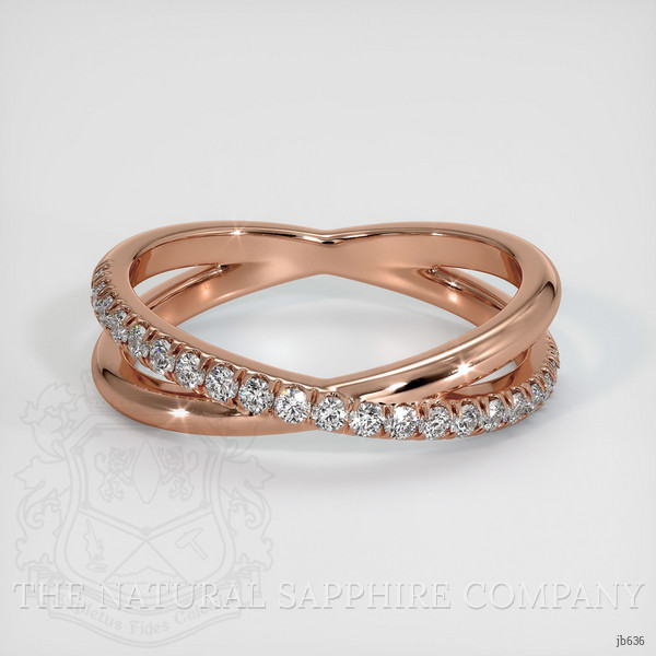 14K Rose Gold Diamond Pave Wedding Band