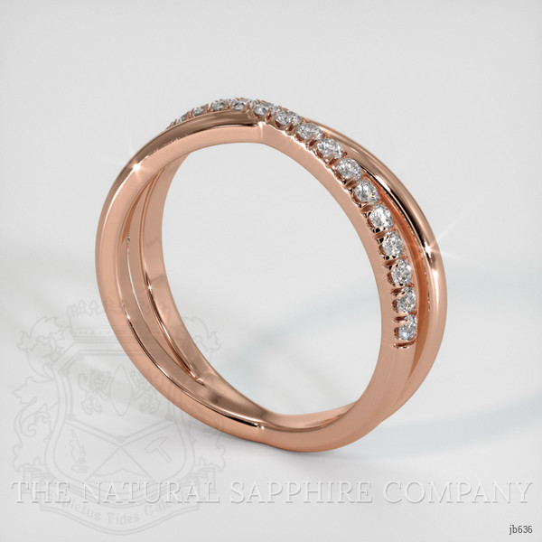 14K Rose Gold Diamond Pave Wedding Band