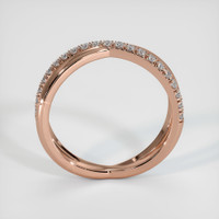 14K Rose Gold Diamond Pave Wedding Band Image