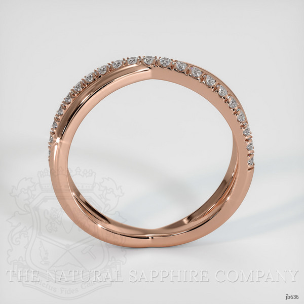 14K Rose Gold Diamond Pave Wedding Band